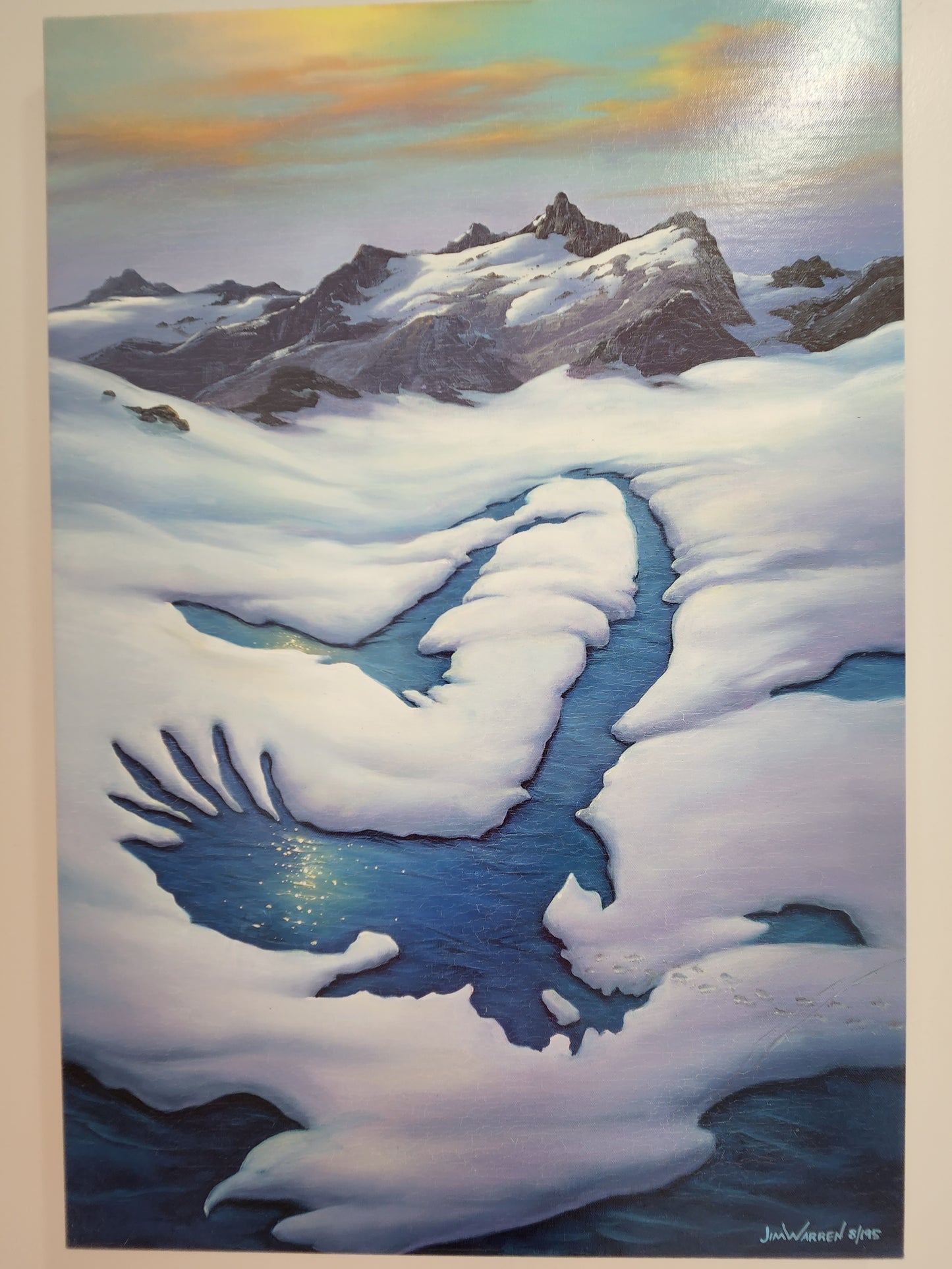 Eagles Landing on canvas